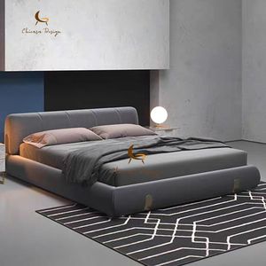 Mobilier <span class=keywords><strong>de</strong></span> chambre à coucher <span class=keywords><strong>de</strong></span> qualité supérieure <span class=keywords><strong>Lit</strong></span> pleine grandeur clair Style moderne <span class=keywords><strong>de</strong></span> luxe - Product Image 3