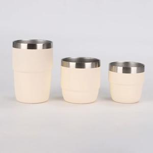 Tasse à expresso/café de 4 oz, en acier inoxydable 18/8 avec revêtement en céramique, compatible avec la plupart des machines à expresso, tasse à double paroi isolée sous vide - Product Image 1