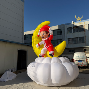 Clown Gonfiabile da 3m a Forma di Principe Lunare con Nuvola Morbida per Spettacoli Teatrali per Bambini e Decorazioni - Product Image 2