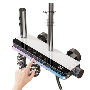 Thông minh hiển thị kỹ thuật số Bốn chức năng Vòi Hoa Sen nhiệt độ không đổi phù hợp với phòng tắm Booster vòi hoa sen đặt - Product Image 6