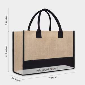 Sac fourre-tout en jute personnalisé le plus vendu avec coutures robustes pour l'emballage et la promotion en détail, disponible au meilleur prix - Product Image 2