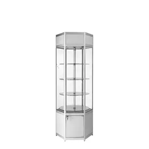 Lishi Customized Modern Top Grade Stainless Steel Glass Luxury Jewelry Showcase Display Table Cabinet Sets For Shop