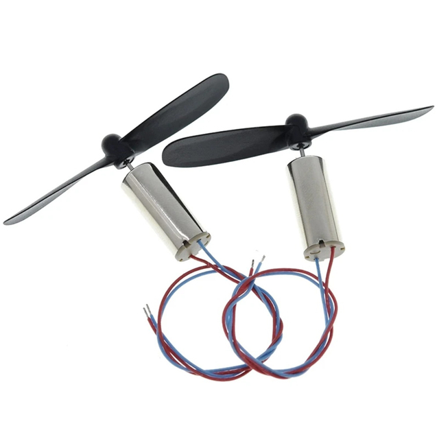 1set=2pcs DC3.7-4.2V 716 7*16MM Micro DIY Helicopter Coreless DC Motor With Propeller Great Torque High Speed Motor