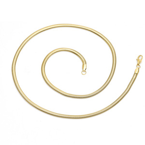 고품질 소프트 헤링본 플랫 스네이크 체인 목걸이 - 남녀공용 18K 금도금 스테인리스 스틸 - Product Image 3