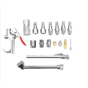 1/4 Npt Quick Coupling Blow Gun Air Pump Tire Pressure Gauge 17 Piece Set Stainless Steel Pneumatic Tool Accessories - Product Image 1