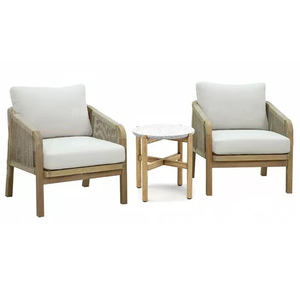 Muebles de <span class=keywords><strong>jardín</strong></span> modernos Resistencia a la intemperie Villa Pastoral Cuerda tejida Sofá de teca Impermeable Patio Sofá al aire libre Fabricante - Product Image 6