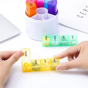 Pastillero Semanal Mini al por Mayor, 7 Días, 4 Tomas Diarias, 28 Compartimentos, Caja de Pastillas Redonda, Organizador de Pastillas Semanal Colorido - Product Image 4