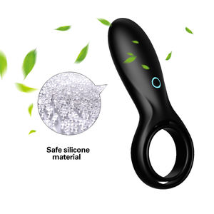 Водонепроницаемое кольцо для члена для взрослых мужчин с 10 режимами вибрации, задержка эякуляции, водонепроницаемость IPX6, черное, портативное - Product Image 3