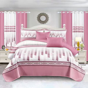 Juego de Ropa de Cama de Lujo DL de 12 Piezas, Tamaño King, con Fundas de Almohada y Cortinas para Dormitorio, Venta al Por Mayor de Fábrica - Product Image 4