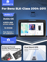 DUDUAUTO Autoradio Android pour système 2K Écran tactile 12+512 Go DSP RGB pour Mercedes-Benz Classe SLK R171 2004-2011