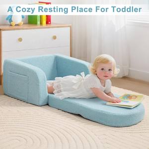 Sofá <span class=keywords><strong>Infantil</strong></span> Convertible 2 en 1 de Espuma Suave, <span class=keywords><strong>Plegable</strong></span>, para Niños y Niñas de 1 a 3 Años, de Fábrica - Product Image 6