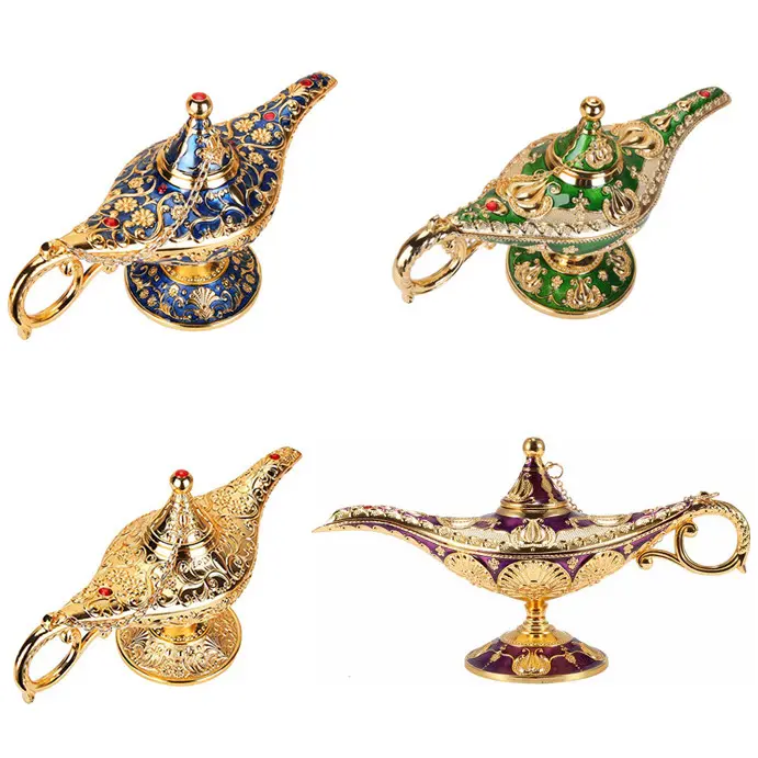 russia gift Zinc alloy enamel different colors Wishing lamp Aladin lamp Handicraft ornaments Creative wine pot