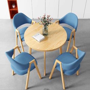 Meja negosiasi bulat meja resepsi dan kursi kombinasi teh susu penerimaan toko meja bulat kecil balkon negosiasi rumah - Product Image 3
