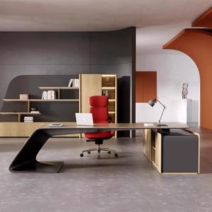 Escritorio <span class=keywords><strong>de</strong></span> Oficina Moderno y Lujoso <span class=keywords><strong>de</strong></span> Tablero <span class=keywords><strong>de</strong></span> Melamina XTKD-36 para Gerente/Jefe/Director Ejecutivo - Colores y Tamaños Personalizables, Proceso <span class=keywords><strong>de</strong></span> Sellado <span class=keywords><strong>de</strong></span> Bordes Completos - Product Image 4