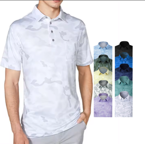 โลโก้ที่กําหนดเองเสื้อโปโลกอล์ฟยืดน้ําหนักเบาประสิทธิภาพการดูดซึมเหงื่อที่ทําให้ความชื้นดีที่สุดโปโลกอล์ฟ - Product Image 1