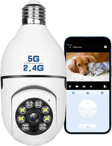 E26 E27 PTZ bóng đèn 3MP tầm nhìn ban đêm 5g 360 độ H.265 giám sát không dây Cam wifi ẩn an ninh CCTV <span class=keywords><strong>Camera</strong></span> bóng đèn - Product Image 1