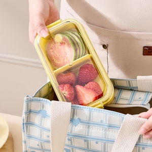 Custom Logo/Color <b>Food</b> Grade Healthy & Safety Lunch Box Partition Grid Airtight <b>Food</b> <b>Container</b> <b>Plastic</b> Material Bento Box - Product Image 6