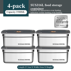 Lonchera de Acero Inoxidable 410 de Grado Alimenticio, Libre de BPA, Contenedor para Almacenamiento de Alimentos, Caja Cuadrada para Conservación de Alimentos - Product Image 6