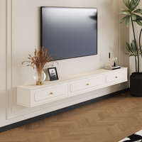 Moderno y Elegante Soporte de TV Flotante de Madera para Sala de Estar y Comedor, Venta al Por Mayor a Precio Económico