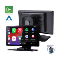 Écran Incell 7 pouces pour voiture, navigation intelligente sans fil Apple CarPlay et Android Auto, caméra de recul, entrée WiFi, sortie audio AUX, FM