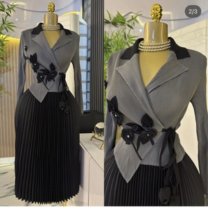 Abito da <span class=keywords><strong>donna</strong></span> elegante e casual in chiffon 100% poliestere, <span class=keywords><strong>taglie</strong></span> forti, lunghezza al pavimento, linea ad A, stile europeo americano africano, per il commercio transfrontaliero - Product Image 3