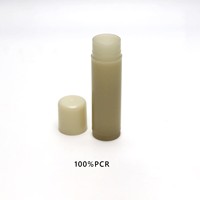 100% PCR baume à lèvres rond tube de rouge à lèvres logo personnalisé conteneur de soin des lèvres twist up baume à lèvres emballage de cosmétiques OEM vente chaude