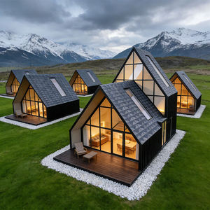Vorgefertigte Dreieckige Tiny Homes A-Rahmen-Dach Modulares Aluminiumlegierungs-Haus Luxus-Haus für Hotels Fertighaus - Product Image 3