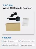 Lector de Códigos de Barras 2D CCD SPRT, Mini Escáner de Mano con Interfaz USB, Módulo de Escaneo de Códigos de Barras, Negro, 300 Lecturas/s, Industria Logística, Control de Inventario