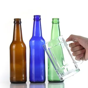 Popular Brown Soda Lime Glass Beer Brewing Bottle For Home Brew