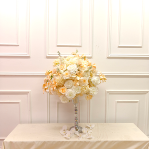 Arreglo de Rosas Artificiales en Forma de Bola, Adorno de Boda Hecho a Mano, Decoración de Mesa Naranja - Product Image 3