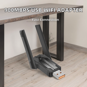 Adaptateur <span class=keywords><strong>WiFi</strong></span> <span class=keywords><strong>USB</strong></span> sans fil 900 Mbps 2-en-1 avec Bluetooth double bande 2,4/5,8 GHz pour <span class=keywords><strong>Windows</strong></span> <span class=keywords><strong>10</strong></span>/11, récepteur externe prenant en charge <span class=keywords><strong>WiFi</strong></span> 6 et Bluetooth 5.4 - Product Image 2