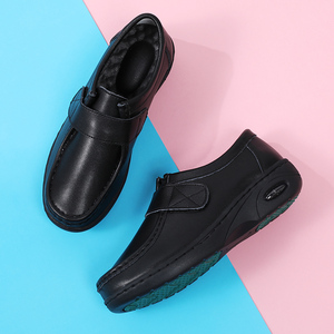 Chaussures d'infirmière pour femmes avec semelles souples, anti-fatigue, antidérapantes, plates, à semelle épaisse, augmentant la taille, chaussures de travail médicales - Product Image 6