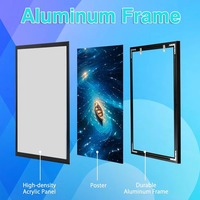 Boîte à lumière LED SEG rectangulaire en aluminium, double face, en tissu tendu, pour publicité d'exposition et décoration suspendue