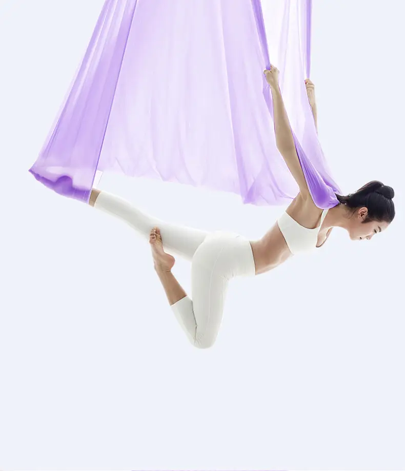 £ 2000 क्षमता उच्च लोचदार रेशम कपड़े हवाई उड़ान योग स्विंग झूला के लिए हवा योग उलटा अभ्यास