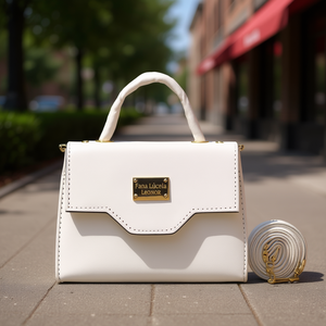 Sac bandoulière blanc Fana Lcela Leonor en PU avec fermeture éclair, tendance, imperméable, pour usage quotidien - Product Image 2