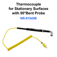 Thermocouple for Stationary Surfaces with 90°Bent Probe Mesh Type Probe Faster Thermal Response Portable Handheld Thermocouple