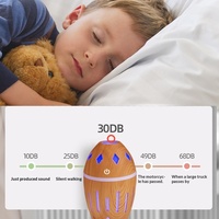 Nouveau diffuseur d'arômes ultrasonique artistique et original en forme d'œuf, 300 ml, alimenté par USB, avec finition bois, pour bureau et chambre à coucher (modèle 2022)