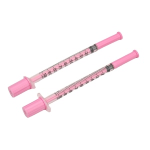<span class=keywords><strong>Jeringa</strong></span> de insulina rosa de 31G x 8 mm y 1 ml - Aguja veterinaria fija de bajo <span class=keywords><strong>espacio</strong></span> <span class=keywords><strong>muerto</strong></span> - Product Image 1