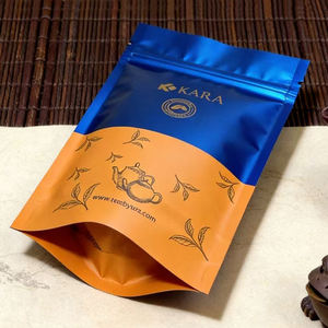 Bolsa de Fondo Plano Personalizada a Prueba de Fugas de Grado Alimenticio - Empaque Sostenible con Sellado para Té - Product Image 3