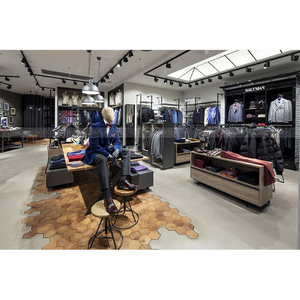 Vêtements d'affaires de luxe pour hommes Présentoirs de vêtements muraux en <span class=keywords><strong>bois</strong></span> pour le magasin <span class=keywords><strong>Design</strong></span> d'intérieur et présentoirs de magasin - Product Image 3