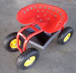 Garten-Rollwagen mit Stahlrahmen, Vierrad-Rollcontainer, 360-Grad-Drehsitz, OEM-anpassbar für Gartengeräte - Product Image 5