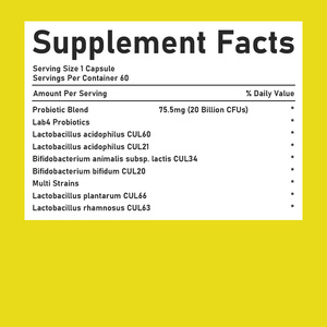 Cápsulas Prebióticas de Marca Privada, Mezcla Probiótica para la Salud Digestiva e Inmunológica, Complejo de Cultivos Lactobacillus Bifidobacterium - Product Image 2