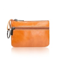 Hot Sale Mini Kulit Asli Gantungan Kunci Dompet Kartu Pemegang Koin Dompet Wanita
