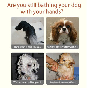 Spazzola da Doccia in <span class=keywords><strong>Silicone</strong></span> per Animali Domestici Cani e Gatti per Toelettatura Bagno e Massaggio con Dispenser di Shampoo Realizzata in Gomma - Product Image 4