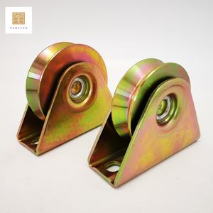 Fer de forme personnalisée Roulette de porte coulissante Quincaillerie de montage de porte avec rouleaux à double roulement - Product Image 2