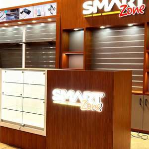 Support d'affichage de téléphone portable en bois, design de comptoir de magasin, table, meubles de magasin durables, étagères de présentation, personnalisable - Product Image 4