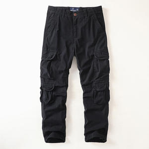 Salopette rétro 100% coton pour homme Pantalon décontracté camouflage multi-poches mi-droit grande taille Style formel léger - Product Image 3