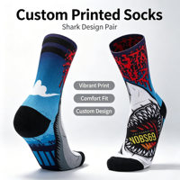 Chaussettes de sublimation personnalisées de haute qualité, fabrication fine, coutures soignées, couleur stable, apparence tendance, usage quotidien polyvalent