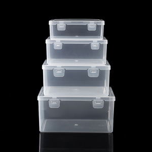 Transparent Plastic Storage Box Rectangle With Lid For Jewelry Hardware Parts Small Container Packaging Box Food Safe - Product Image 3