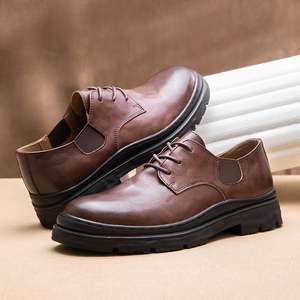 2025 nouvelle mode hommes chaussures en cuir affaires formelles et décontractées hauteur augmentant avec des semelles épaisses et bout fermé - Product Image 4